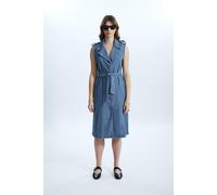 James Lakeland Women's Long Denim Gilet in Light Blue | Size: 18 James Lakeland Light Blue 18