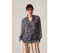 James Lakeland Women's Navy Abstract Print Blouse | Size: 12
