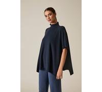 James Lakeland Women's Navy Button Poncho James Lakeland Navy One Size