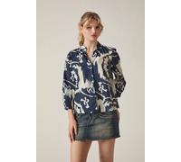 James Lakeland Women's Navy Ornamental Print Shirt | Size: 18