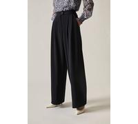 James Lakeland Women's Navy Wide Leg Suit Trousers in Dark Navy | Size: 16