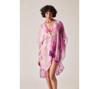 James Lakeland Women's Pink Watercolour Floral Kaftan