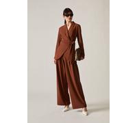 James Lakeland Women's Rust Side Sash Blazer in Brown | Size: 14
