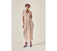James Lakeland Women's Taupe Draped Midi Dress | Size: 20