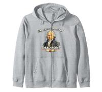 James Madison Father of the Constitution Founding Father Zip Hoodie