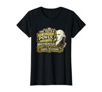 James Madison Power Ought to Be Mistrusted Quote Value Graphic T-Shirt, Women, Black, M