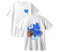 James Marriott Don’t Tell The Dog Illustrated T-Shirt - Indie Music Merch - Unisex Artistic Album Tee for Fans (White,S)