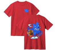 James Marriott Don’t Tell The Dog Illustrated T-Shirt - Indie Music Merch - Unisex Artistic Album Tee for Fans (Red,L)