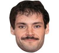 James Marriott (Moustache) Celebrity Mask, Flat Card Face, Fancy Dress Mask