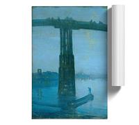 James McNeill Whistler Battersea Bridge Nocturne | Unframed Wall Art Print | Ready to Frame Poster | Modern Home Decor Picture | Artwork for Living Room, Bedroom or Office | A2 (42x59.4 cm)