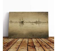 James McNeill Whistler Nocturne (2) Canvas Print | Gallery Wrapped 30mm Frame Wall Art | 20x14 inches | Ready to Hang | Modern Picture | Living Room Bedroom Lounge Office