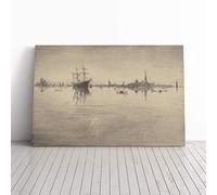 James McNeill Whistler Nocturne (3) Canvas Print | Gallery Wrapped 30mm Frame Wall Art | 30x20 inches | Ready to Hang | Modern Picture | Living Room Bedroom Lounge Office