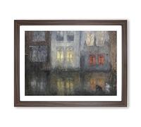 James McNeill Whistler Nocturne Black and Red Classic Painting Framed Print | A2 Walnut Framed Wall Art | Ready to Hang | Classic Historical Picture | Living Room Bedroom Lounge Office