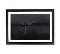 James McNeill Whistler Nocturne Framed Print | A2 Oak Framed Wall Art | Ready to Hang | Modern Nature Picture | Living Room Bedroom Lounge Office