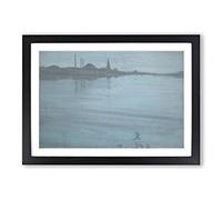 James McNeill Whistler Nocturne in Blue and Silver Framed Print | A2 Oak Framed Wall Art | Ready to Hang | Modern Nature Picture | Living Room Bedroom Lounge Office