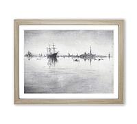 James McNeill Whistler Nocturne No.3 Classic Painting Framed Print | A2 Oak Framed Wall Art | Ready to Hang | Classic Historical Picture | Living Room Bedroom Lounge Office