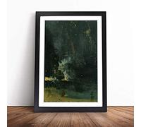 James McNeill Whistler The Falling Rocket | Framed Wall Art Print | Modern Home Decor Picture | Ready to Hang Artwork for Living Room, Bedroom, Kitchen or Office | Multiple Sizes