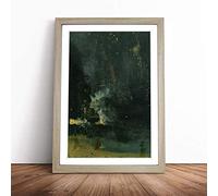 James McNeill Whistler The Falling Rocket | Framed Wall Art Print | Modern Home Decor Picture | Ready to Hang Artwork for Living Room, Bedroom, Kitchen or Office | Multiple Sizes