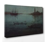 James McNeill Whistler The Lagoon Venice Canvas Print | Gallery Wrapped 30mm Frame Wall Art | 30x20 inches | Ready to Hang | Modern Picture | Living Room Bedroom Lounge Office