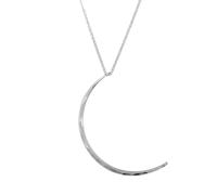 James Michelle Luna Moon Necklace for Women - 3-Year Color Guarantee - Waterproof, Non-Tarnish, Hypoallergenic, Silver & Gold PVD Coated - Perfect for Beach, Weddings, Gifts, 16", Stainless Steel, No