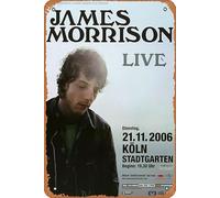 James Morrison - Undiscovered, Köln 2006 - Konzertplakat Plaque Poster Metal Tin Sign 8" x 12" Vintage Retro Wall Decor