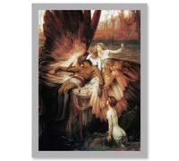 James Mourning For Icarus Myth Greek Wings Painting Artwork Framed Wall Art Print A4 Artery8 Light Grey One Size