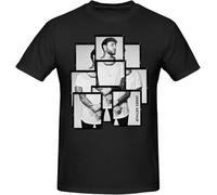 James Music and Arthur Men's T-Shirt Crewneck Short Sleeve Tee Unisex Tops Shirt Black S