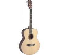James Neligan ASY-A Mini Acoustic Travel Guitar, Solid Spruce/Mahogany with Bag Natural