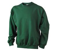 James & Nicholson Classic Comfortable Round-Neck Sweatshirt (5XL, Dark-Green)