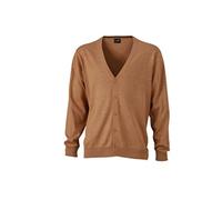 JAMES & NICHOLSON Classic cotton cardigan (S, camel)