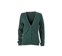 James & Nicholson Classic cotton cardigan (XS, forest green)