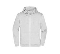 James & Nicholson Classic Hooded Sweat Jacket for Men (XL, ash)