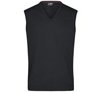 James & Nicholson Classical Men's Sleeveless Cotton Sweater - L - Black