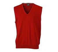 James & Nicholson Classical Men's Sleeveless Cotton Sweater - XXL - Bordeaux