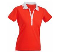 James & Nicholson Comfortable Polo Shirt (S, Tomato/White)
