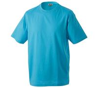 James & Nicholson Comfortable T-Shirt Made of Durable Single Jersey (3XL, Turquoise)