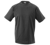 James & Nicholson Comfortable T-Shirt Made of Durable Single Jersey (4XL, Graphite)