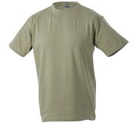 James & Nicholson Comfortable T-Shirt Made of Durable Single Jersey (XL, Khaki)