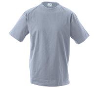 James & Nicholson Comfortable T-Shirt Made of Durable Single Jersey (XXL, Grey-Heather)