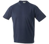 James & Nicholson Comfortable T-Shirt Made of Durable Single Jersey (XXL, Navy)