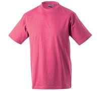 James & Nicholson Comfortable T-Shirt Made of Single Jersey (L, Pink)