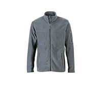 James & Nicholson Durable Fleece Jacket in mixed fabrics (4XL, carbon/black)