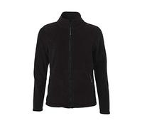 James & Nicholson - Ladie's Fleece Jacket with Stand-up Collar in Classic Design (3XL, Black)