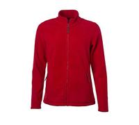 James & Nicholson - Ladie's Fleece Jacket with Stand-up Collar in Classic Design (M, red)