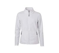 James & Nicholson - Ladie's Fleece Jacket with Stand-up Collar in Classic Design (S, White)