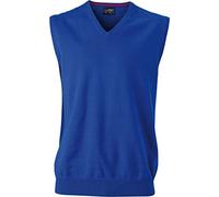 James & Nicholson Men's Classic Cotton Sleeveless Pullover (3XL, Royal)