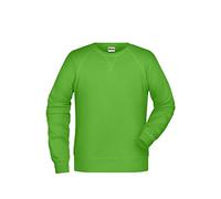 James & Nicholson - Men's Classic Sweatshirt with Raglan Sleeves (5XL, Lime-Green)