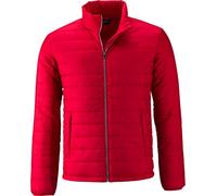James & Nicholson - Men's Light, Padded Quilted Jacket (M, red)
