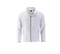 James & Nicholson - Men's Softshell Jacket for Promotion and Leisure (XL, White/White)