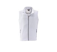 James & Nicholson - Men's Softshell Vest for Promotion and Leisure (XL, White/White)